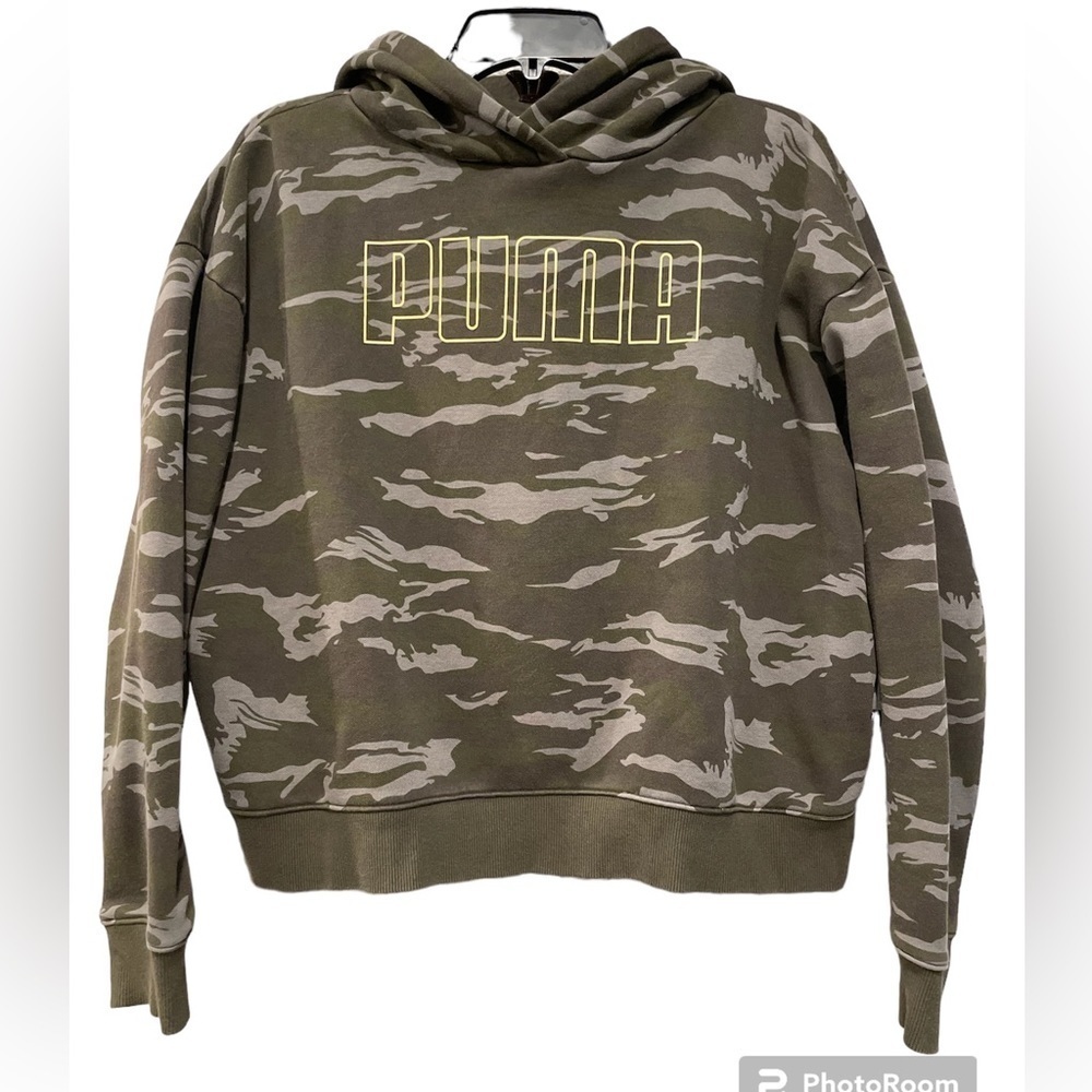 Puma camo hoodie sweatshirt size Small